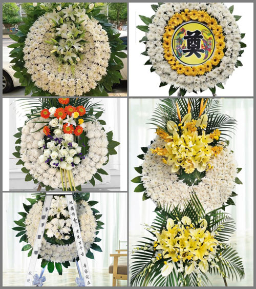 山东青岛黄岛区六汪镇花圈速递